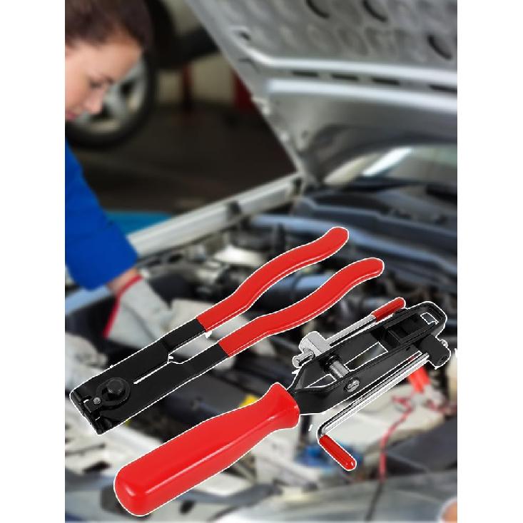 2Pcs CV Joint Boot Clamp Pliers Set, Heavy Duty Car Banding Tools Kit with Cutter, Professional Ear Boot Tie Pliers,Portable Automotive Hose Axle