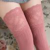 Japanese Lace Trim Vertical Stripe Over-the-Knee Anti-Slip Socks