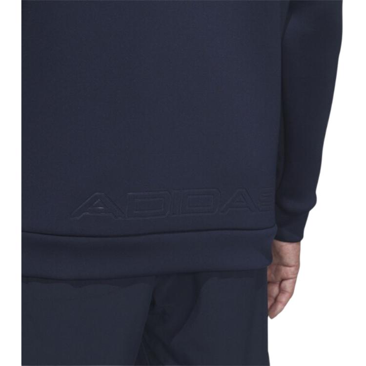 Adidas Solid Color Letter Embroidered Hooded Casual Long Sleeve Sweatshirt Men sweatshirt Navy-Blue HY0972