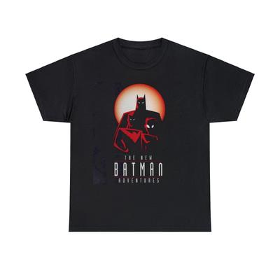 The New Batman Adventures Unisex T-shirt i kraftig bomull, Nightwing, Batman, Robin