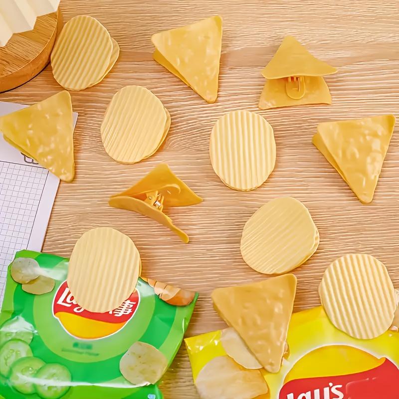 5pcs Food Bag Sealing Clips Set, Potato Design for Snacks Chips File, Kitchen & Office Storage Clips Creative Snack Bag Clips