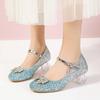 Spring and Summer Children's Leather Shoes Women's New Rubber-soled Girls' Classmates' Low-top Princess Shoes Medium and Older Children's Students' Si