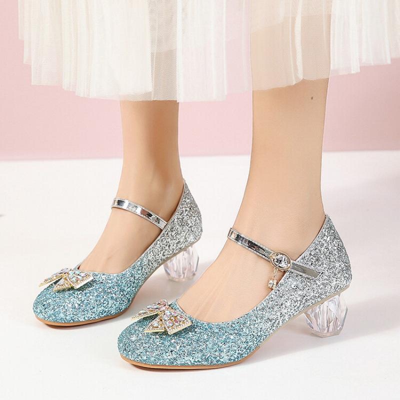Spring and Summer Children's Leather Shoes Women's New Rubber-soled Girls' Classmates' Low-top Princess Shoes Medium and Older Children's Students' Si