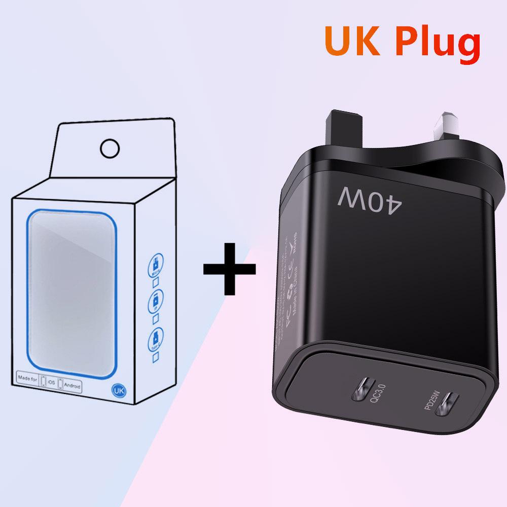 40W Dual PD Type-C Fast Charger for Mobile Phones - Travel-Friendly Charger Head