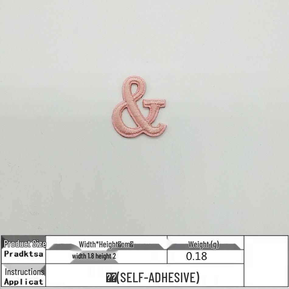 Pink English Letter Embroidery Patch for DIY Clothing
