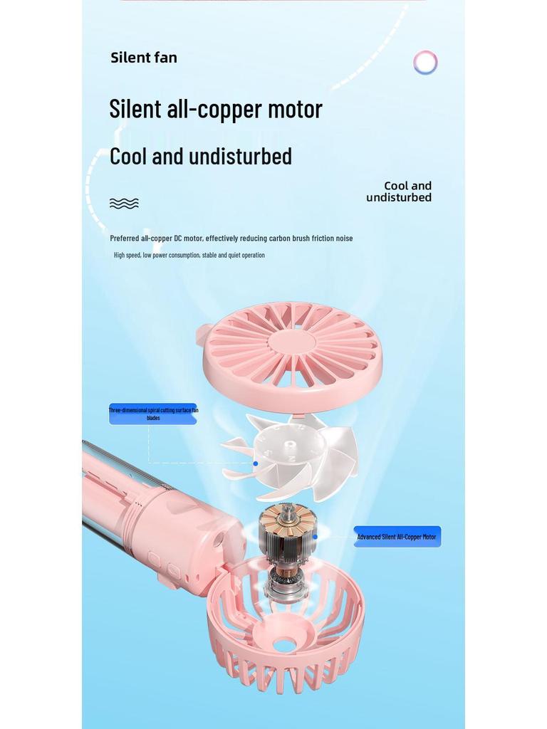 Tragbarer USB-Wiederaufladbarer Mini-Ventilator & Luftbefeuchter - Ideal für Studentenwohnheime & Schreibtische