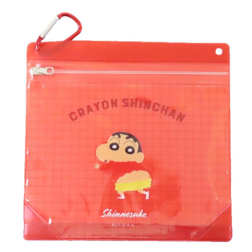 Crayon Shin-chan Clear Pouch Carabiner Zipper Case Ts Factory Small Item Holder Anime Character Goods Mail Delivery Available Cinema Collection
