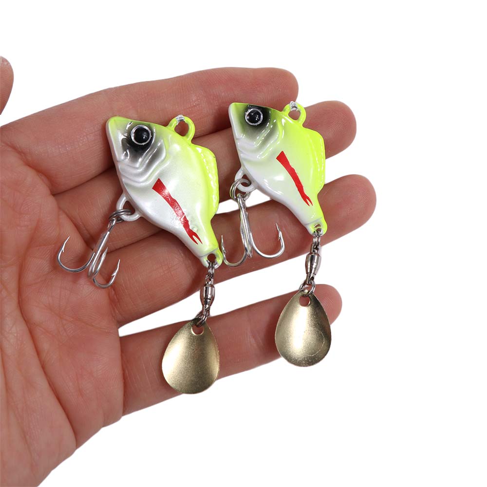 5pcs Vibration Bait Fishing Lures Kit Rotating Glitter Fishing Lures Hooks  Fishing Tool