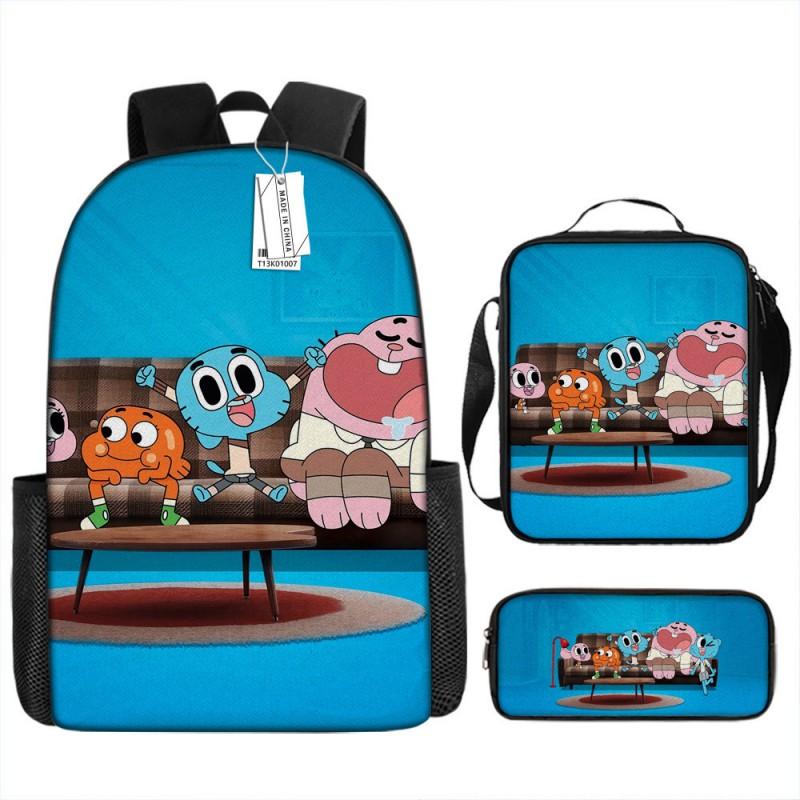 Cartoon 3D Printed Kids School Backpack
