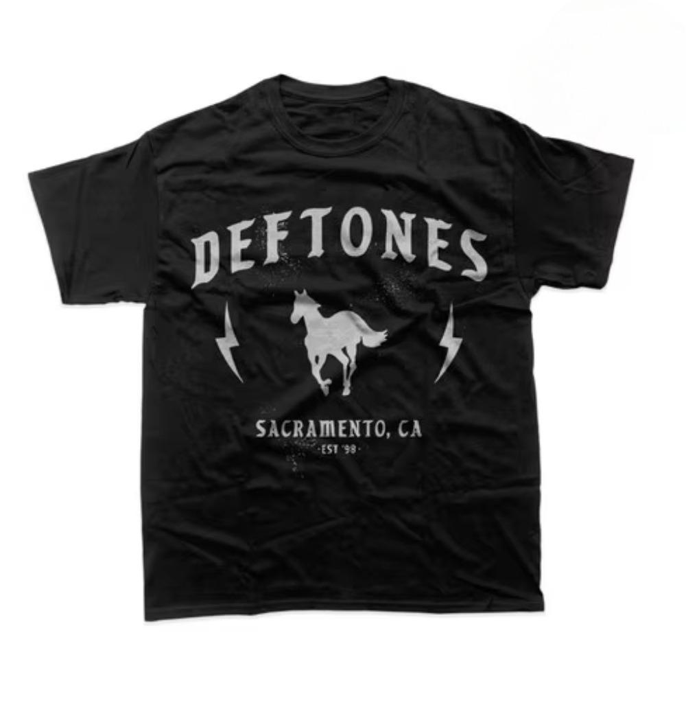 Deftones Band T Shirt Deftones Around The Fur T-shirt  Men Fashion Street Hip-hop Rock Short-sleeved Women Cotton Round-neck Top