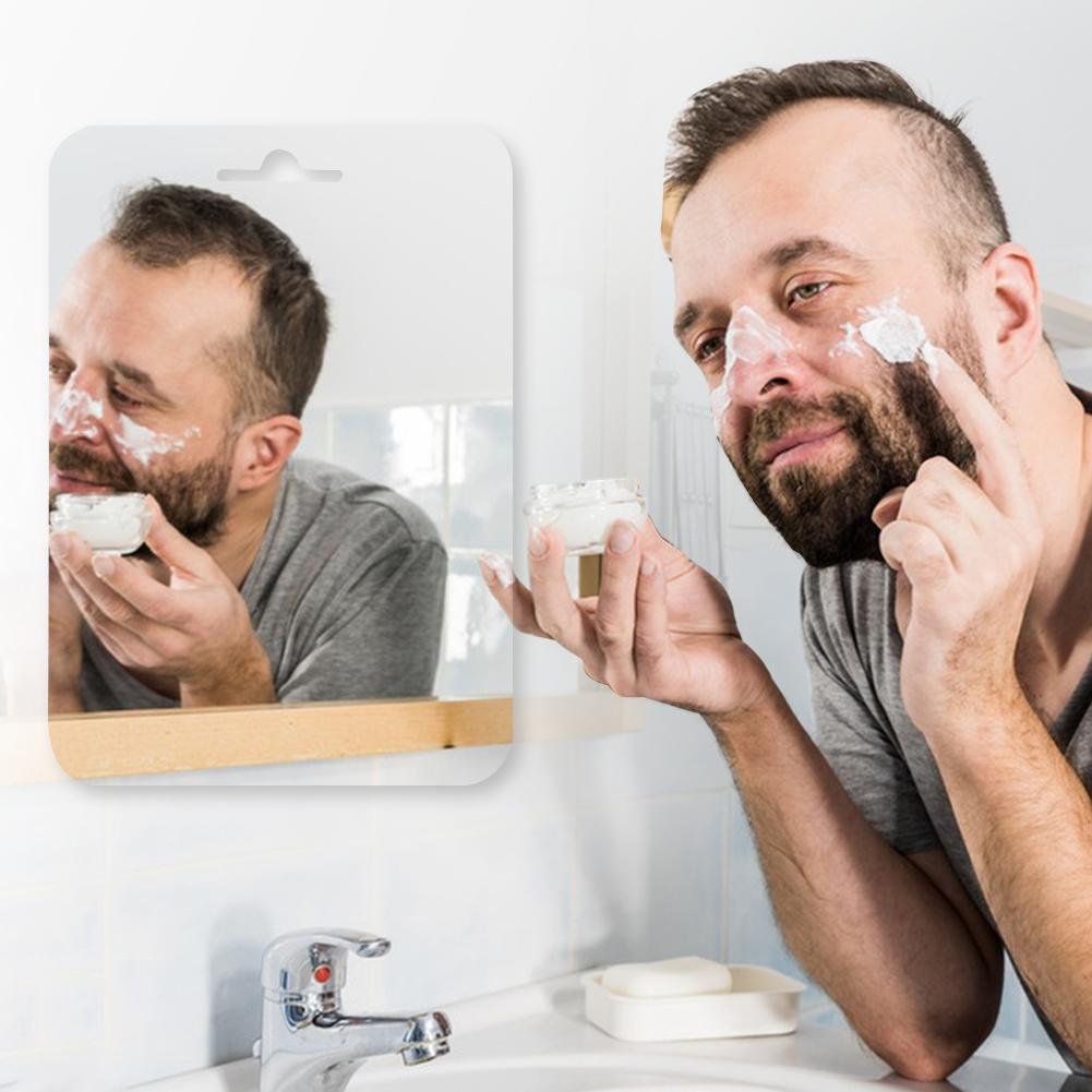 Fogless Shower Mirror Anti-Fog Shower Mirror Shatterproof Frameless Shower Mirror Wall Hanging Mirror for Men Women