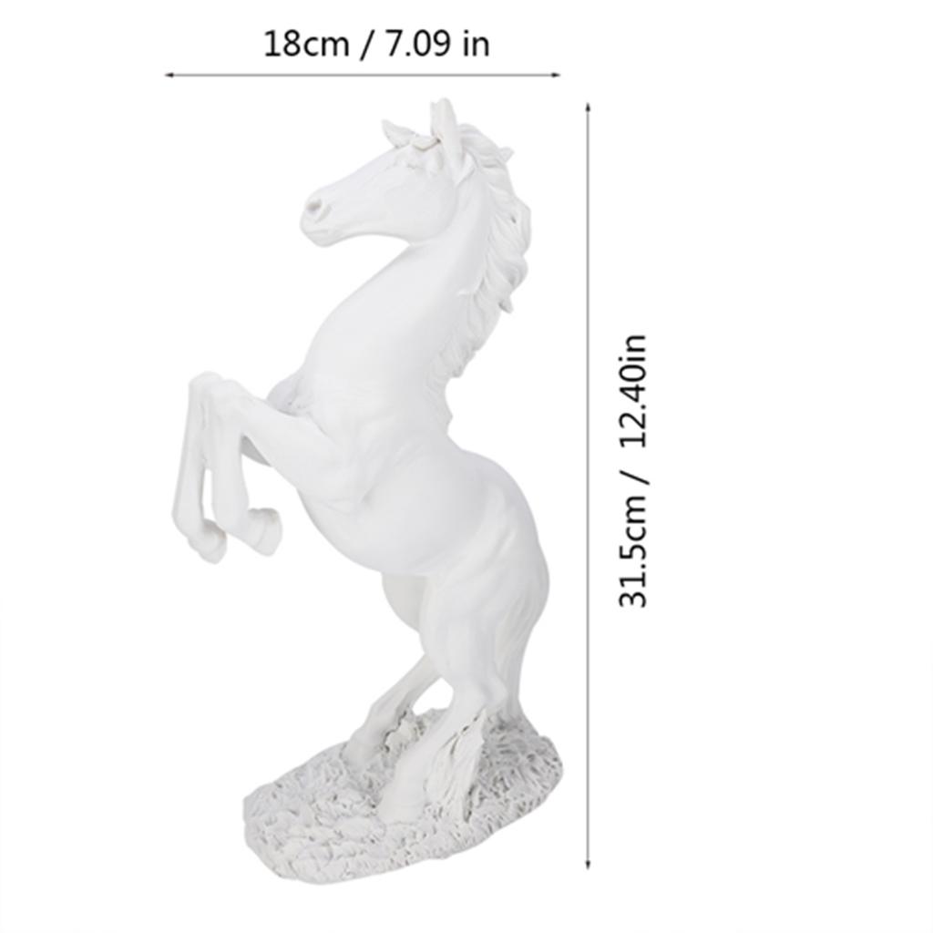 Resin Horse Statue Eruopean Style Horse Sculpture Ornaments Home Desk Decor Photograph Props Office Desktop Decoration