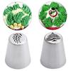 1 set of Russian decorating nozzles snowflake Christmas tree holly leaf squeezing nozzle cupcake dessert baking decoration decorating nozzle