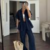 Women's 2-piece  Elastic Waist Women Pants Set Fashion Elegant Youth Holiday Sets Street Chic Suits