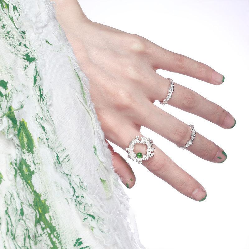 Highend 925 Silver Minimalist Ring With Unique Geometric Patterns For Modern Women
