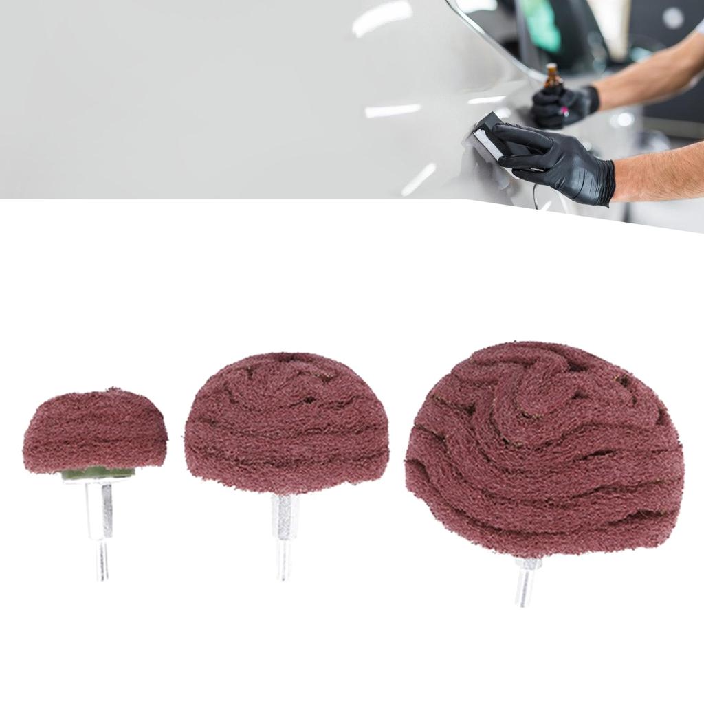 Pack of 2 Scouring Pad Heads Dual Grinding Abrasive Mushroom Ball Polishing Wheel for Metal Wood Plastic Polishing
