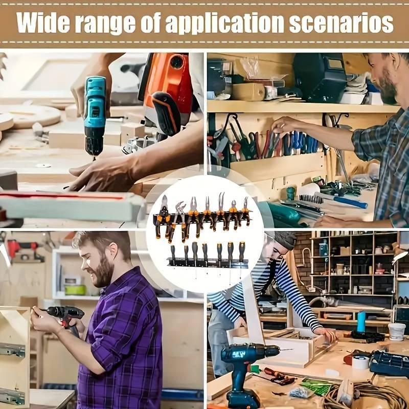 Wall Mounted Hardware Tool Storage Rack Multifunctional Tool Management Metal Screwdriver Pliers Storage Rack Tool Storage