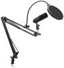 Censreal Condenser Microphone BM-U750 Unidirectional USB Microphone Volume Adjustment Noise Suppression Clamp Arm Style Black