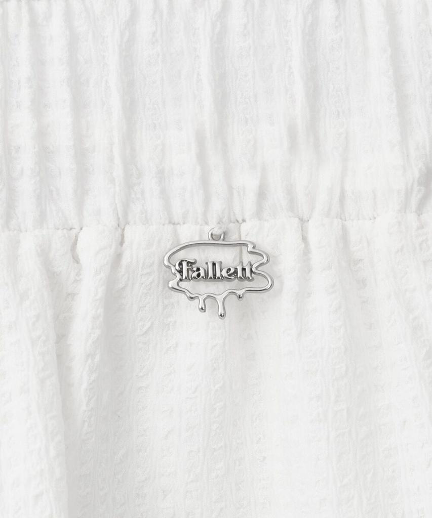 FALLETT Tiered Mini Skirt White