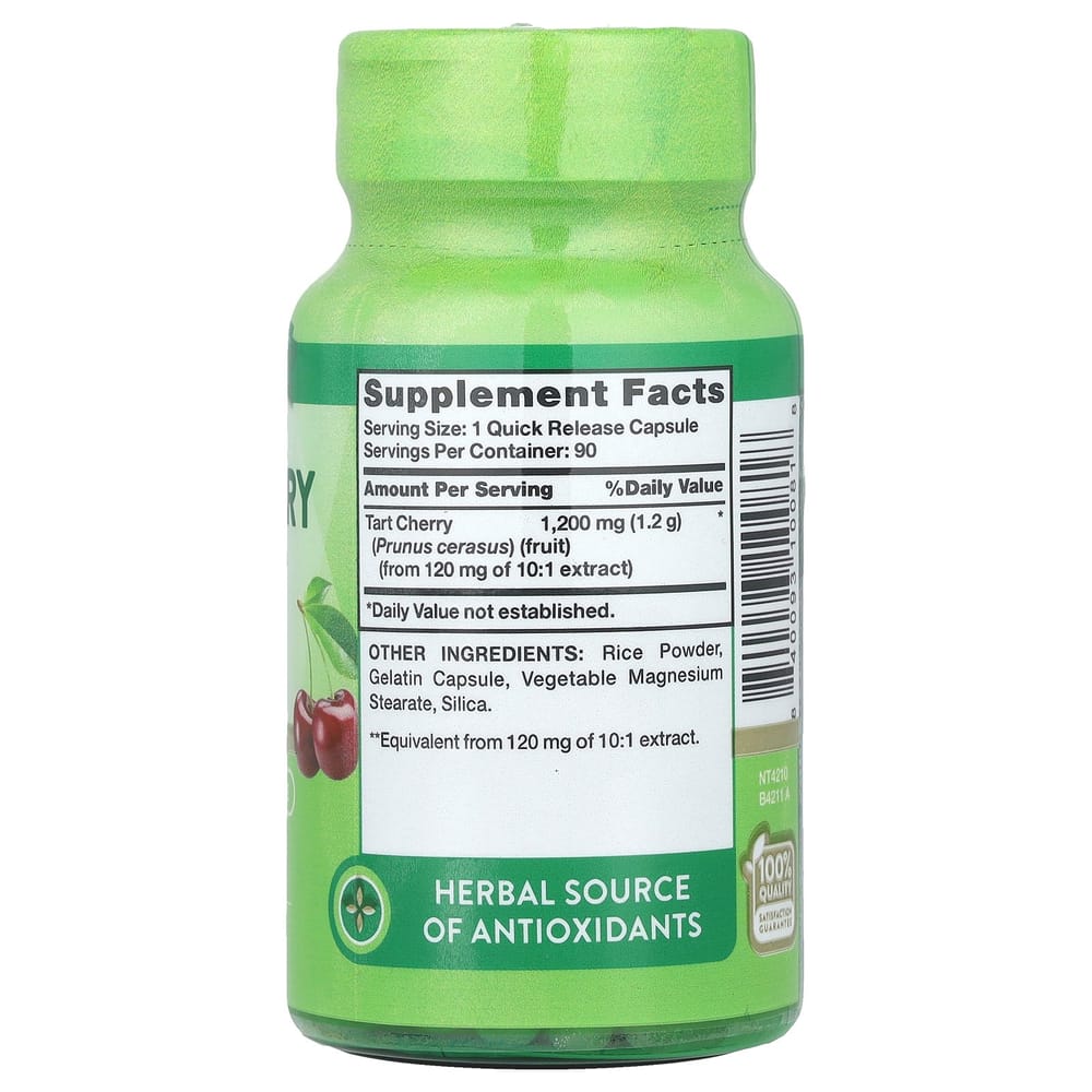 Nature's Truth Ultra Tart Cherry Extract 1200mg Capsules, 90 Count
