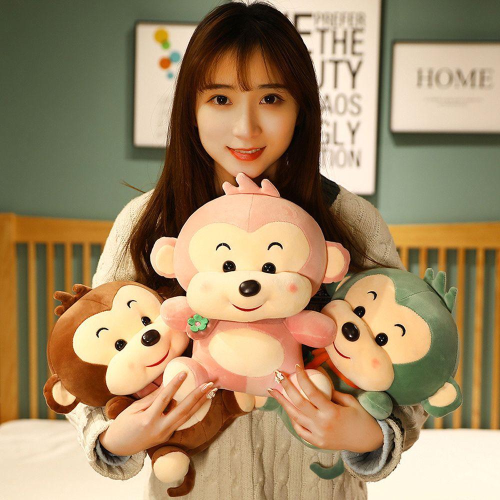 Animals Accompany Toy Sofa Cushion Stuffed Toy Scarf Monkey Plush Toy Monkey Plush Toy Plush Doll