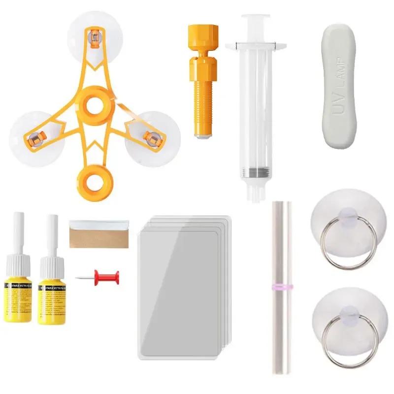 

Комплект для ремонта лобового стекла, быстрое исправление трещин в автомобиле, герметик для лобового стекла, полимерный герметик, сделай сам, полировка оконного экрана, восстановление трещин, царапин