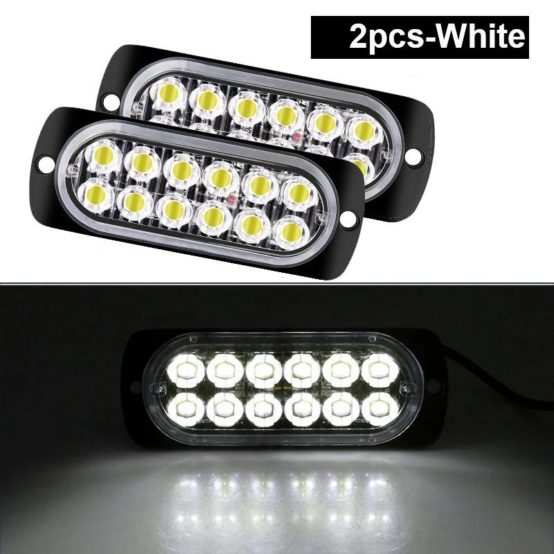 

2Pcs Auto 12/24V Warning Side marker Light Emergency Light for Truck Van Toyota Grille Vehicle Boat LED Light Bar Fixed Light