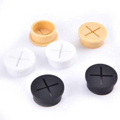 2Pcs Flexible Silicone Cable Hole Cover Desk Cord Grommet Rubber Grommets
