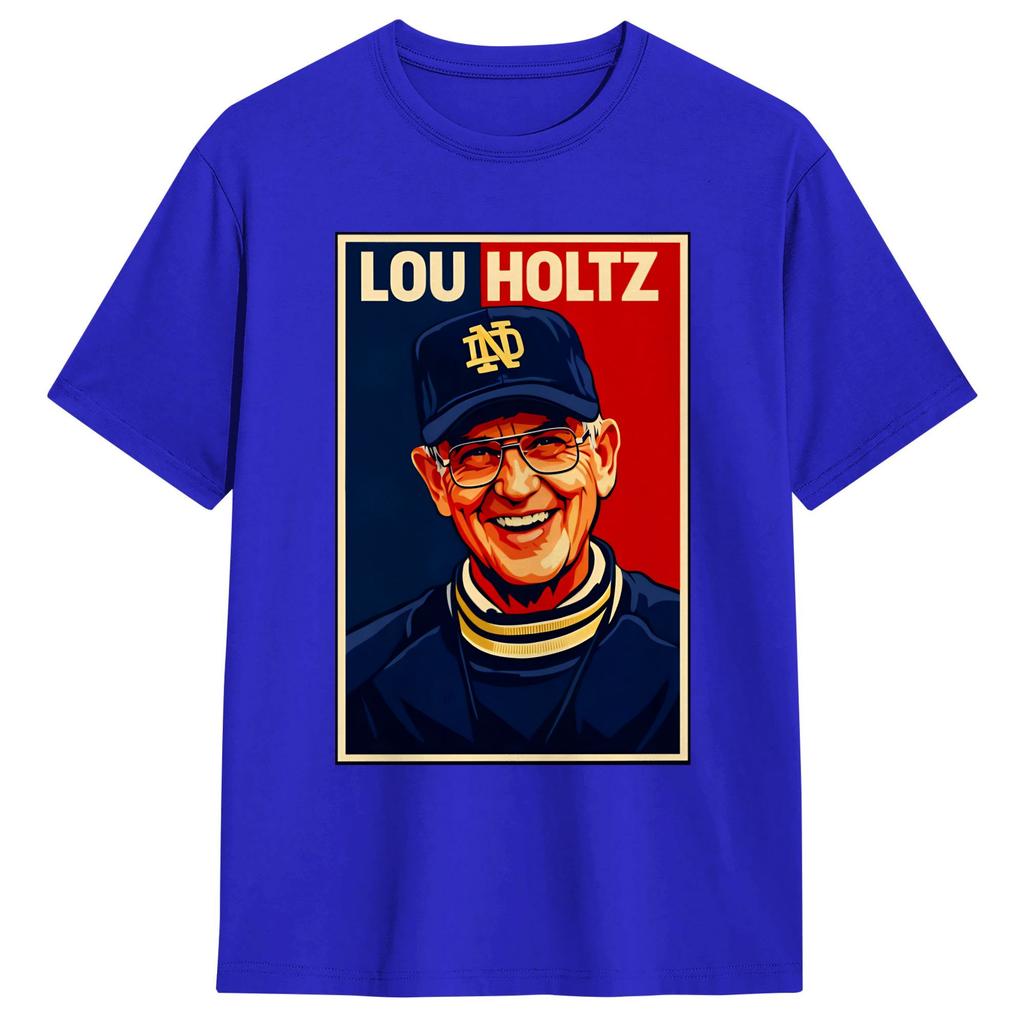 Unisex Lou Holtz Retro Style T Shirts  Cotton Clothes Casual Short Sleeve Crew Neck Tee Shirt Summer TShirts