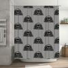 Gothic Shower Curtain Dark Aesthetic Spooky Halloween Decor Skull Pattern Bathroom Set Vintage Horror Home Textile Wall Hanging