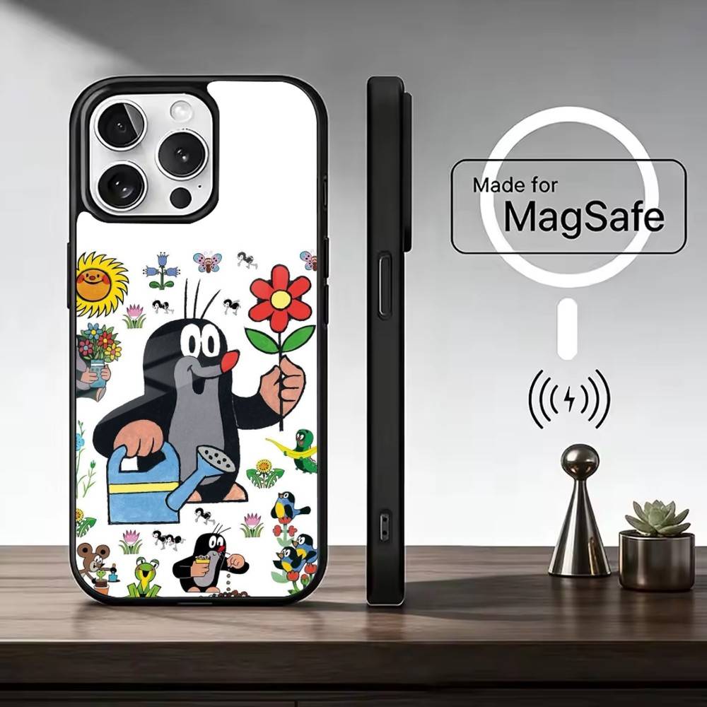 Cartoon Littles Mole  Phone Case For iPhone17,16,15,14,13,12,11 Plus,Pro Max Magnetic For Magsafe Wireless Charging