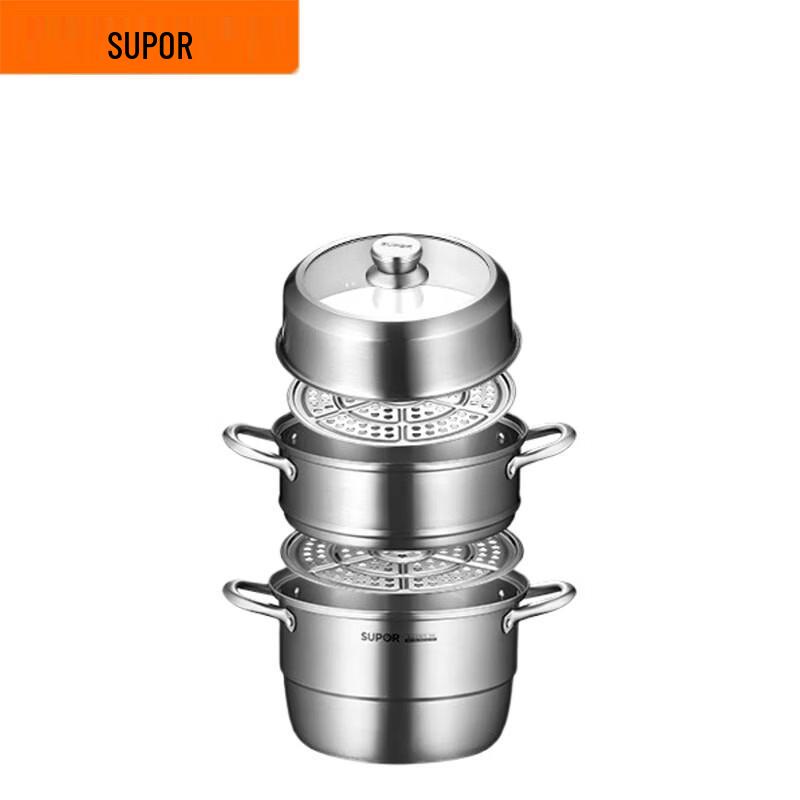 Supor 28cm 304 Stainless Steel Steamer Pot