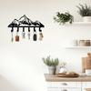 Metal Mountain Range Wall Hook Rack with Six Hooks for Home Key Towel Storage Creative Over Door Organizer Rack