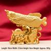 Golden Arowana Sand Gold Ornament: Year-Round Abundance and Wealth-Attracting Goldfish for Home or Office