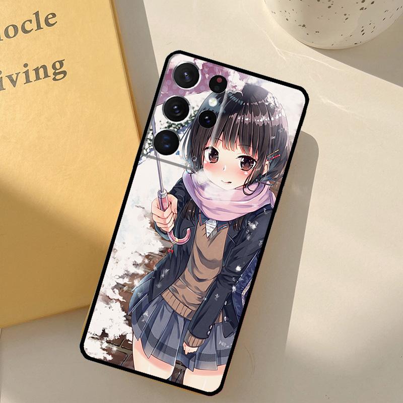Anime Girl Cartoon Japan Cute Phone Case For Samsung Galaxy S24 Ultra S20 S21 S22 S23 S25 S9 S10 Plus S25 FE Cover Shell