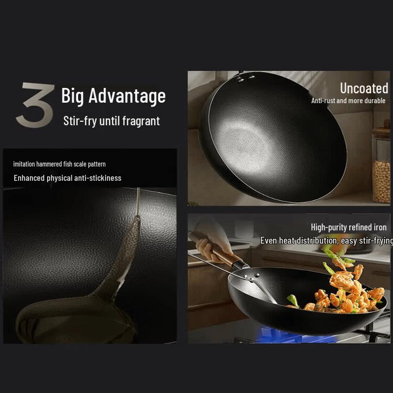 Kangbah Hammered Refined Iron Wok