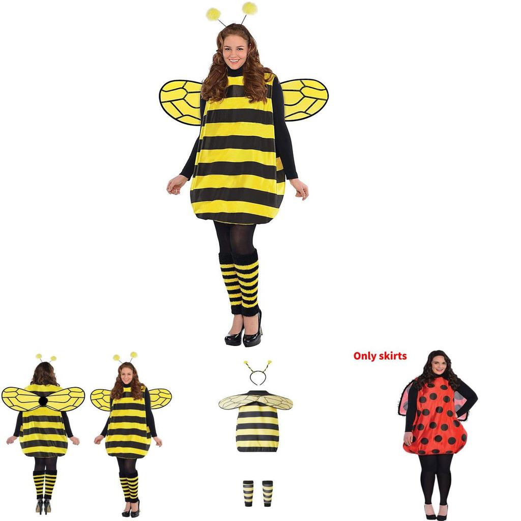 Bee And Ladybug Costume Set With Wings For Childrens Halloween Cosplay Party Fun