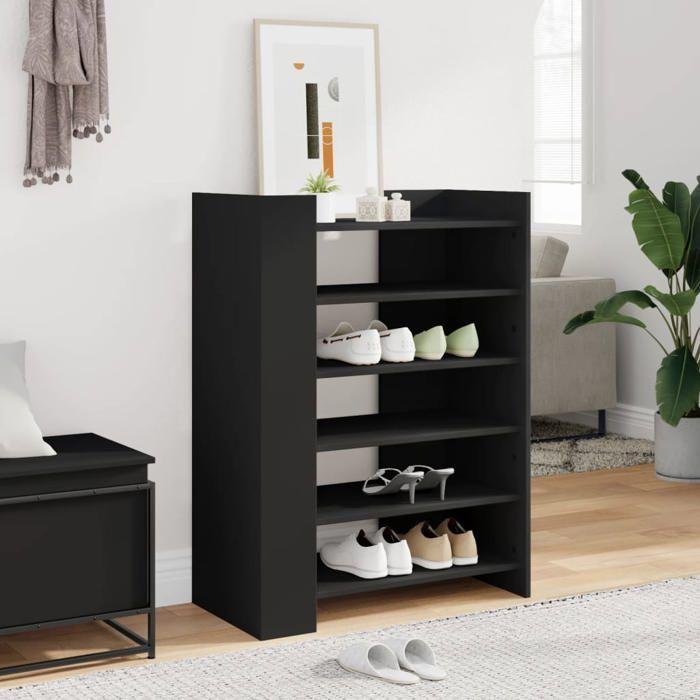 VidaXL Shoe Cabinet Black 74.5x37.5x100 Cm Engineered Wood, Shoe Storage, Storage Cabinet of 848431