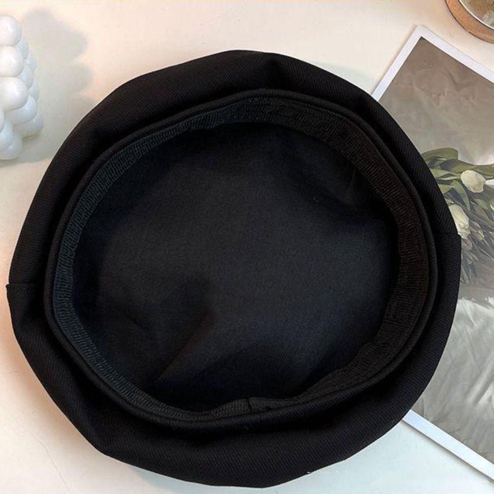 Harajuku Pleated Beret Hat Sun Protection Pleated Octagonal Cap Cloud Painter Hat  Sun Protection
