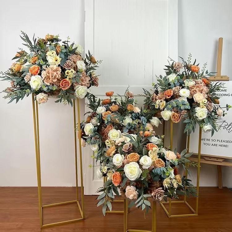 Geometric Iron Art Wedding Flower Ornaments for Venue Decoration