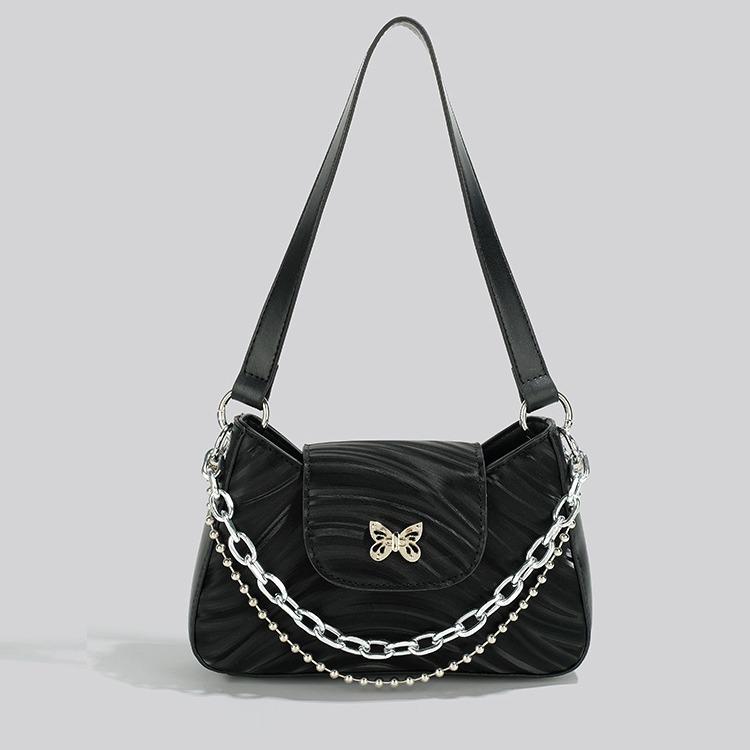 Trendy 2025 Women's Baguette Underarm Bag with High-End Texture and Niche Design