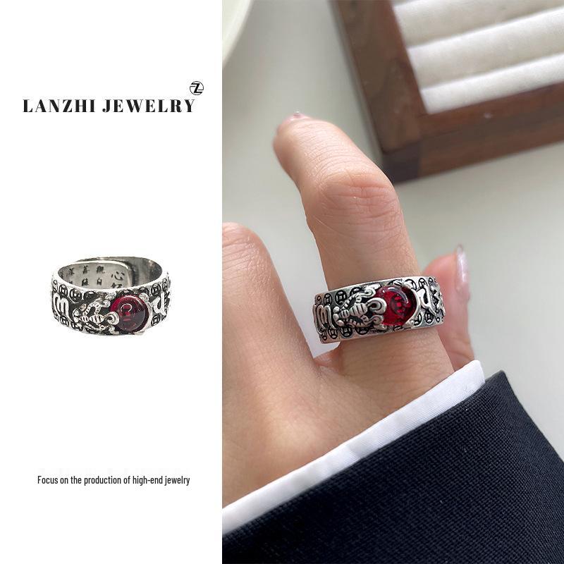 Bague chat Lanzhi en argent sterling 925 – Bijou de luxe léger pour index ouvert