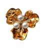Pearls Flower Cufflinks Covers Decorative Button Clip for Men Women Dress Jackets Uniform Decoration Shirt Accessories