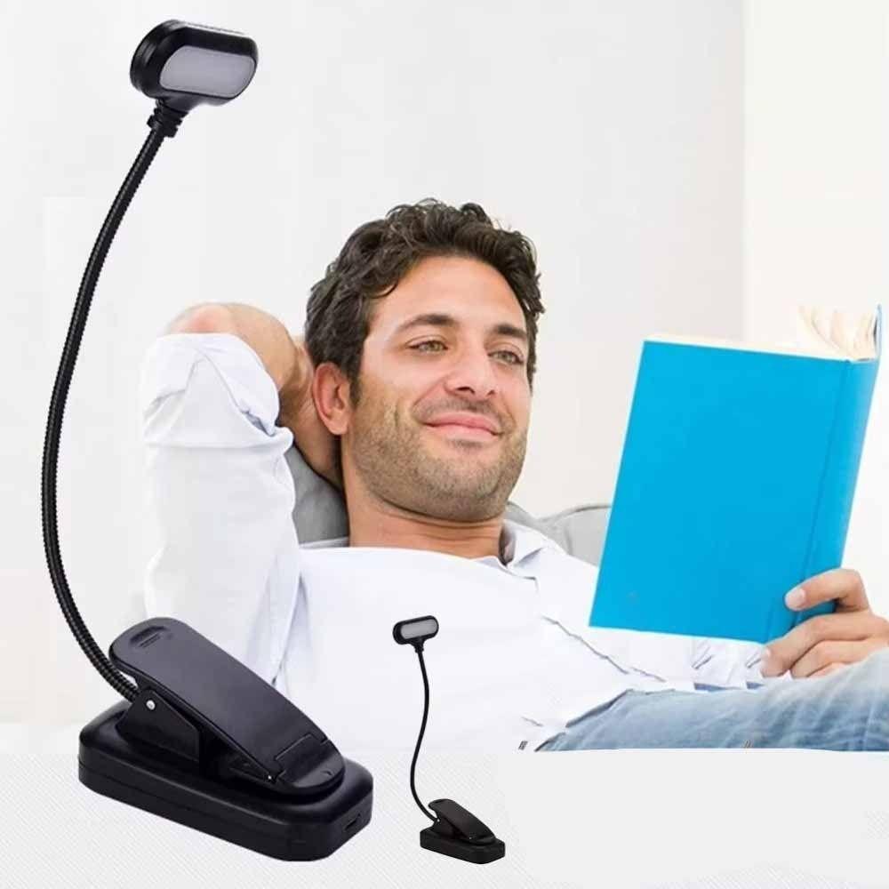 Mini LED Book Light Flexible Reading Table Lamp Portable Clip-On Lamp  Reading