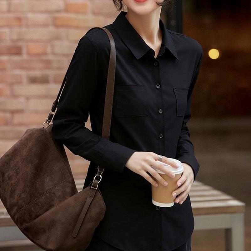 Plus Size Women s Long Sleeve Polo Collar Knit Sweater - Slimming & Flattering M чёрный
