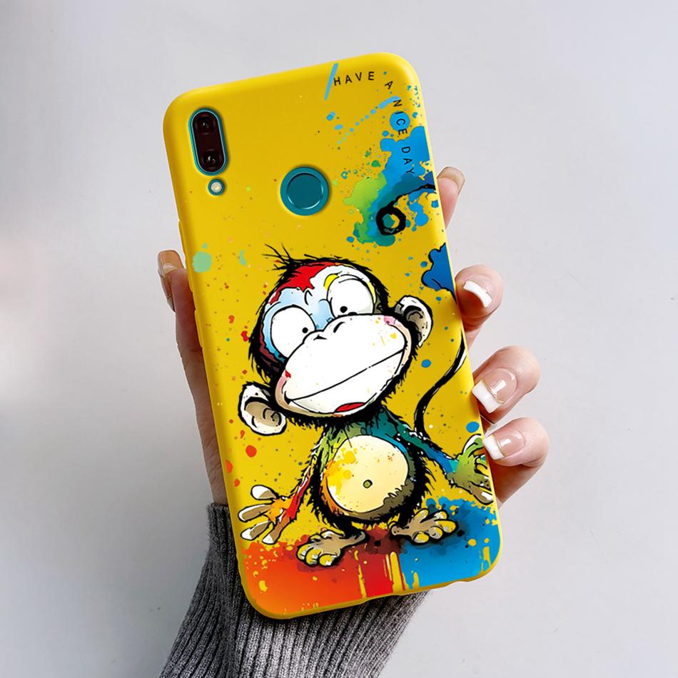 Silicone Case For Huawei Y9 2019 Case JKM-LX3 Cartoon Soft TPU Fundas Phone Cover For Huawei Y9 2019 Y 9 Cases Shockproof Coque