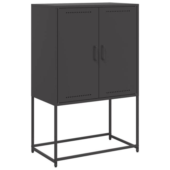 VidaXL Highboard Black 68.5x38.5x107 Cm Steel, Sideboard, Cupboard, Side Cabinet, Cabinet, Storage Cabinet, Cabinet 846506