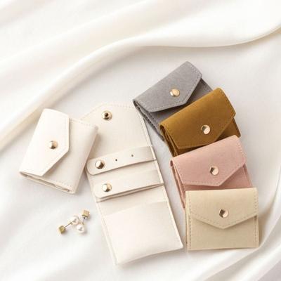 Mini Earring Ring Organizer Snap Button Necklace Packaging Pouch New Jewelry Storage Bags