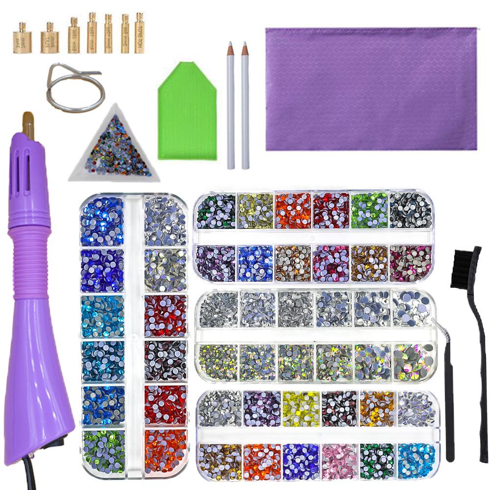 Weichen Hot Drill Set Point Drill Pen, Storage Bag Hot Melt Glue Hot Drill Tool Diy Clothing Accessories