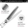 6.0" Napson Silver Hairdressing Barber Scissors: Straight, Bangs, Serrated, and Thinning Shears